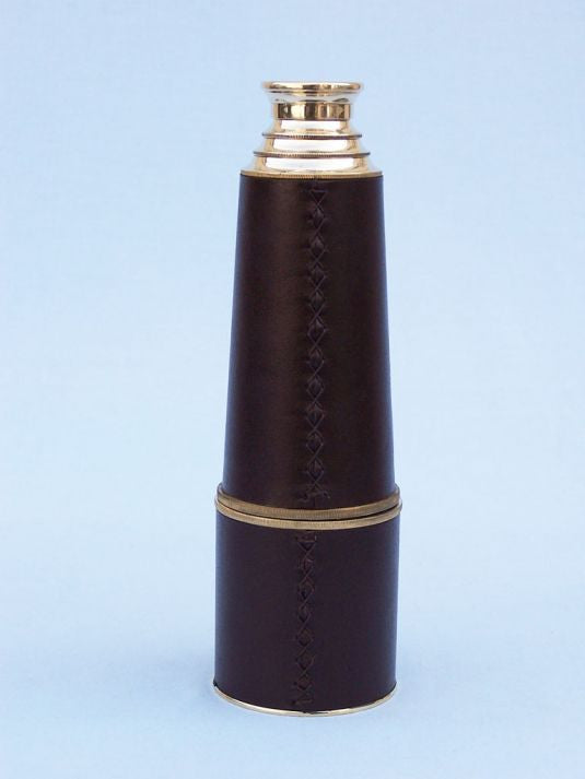 Deluxe Class Admiral's Brass - Leather Spyglass Telescope 27" w/ Rosewood Box