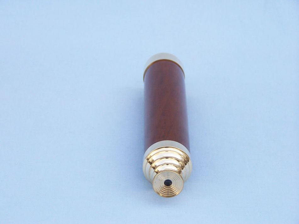 Deluxe Class Solid Brass - Wood Admiral's Spyglass Telescope 25" w/ Rosewood Box