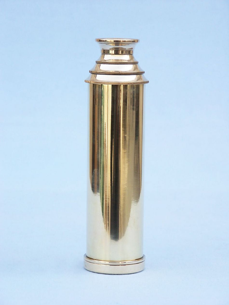 Deluxe Class Solid Brass Captain's Spyglass Telescope 15" w/ Rosewood Box
