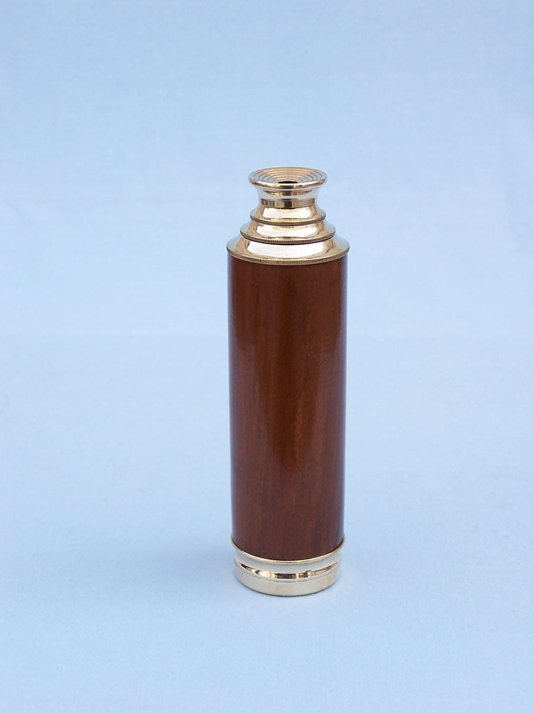 Deluxe Class Solid Brass - Wood Captain's Spyglass Telescope 15" w/ Rosewood Box