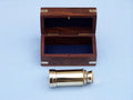 Deluxe Class Scout's Brass Spyglass Telescope 7" w/ Rosewood Box