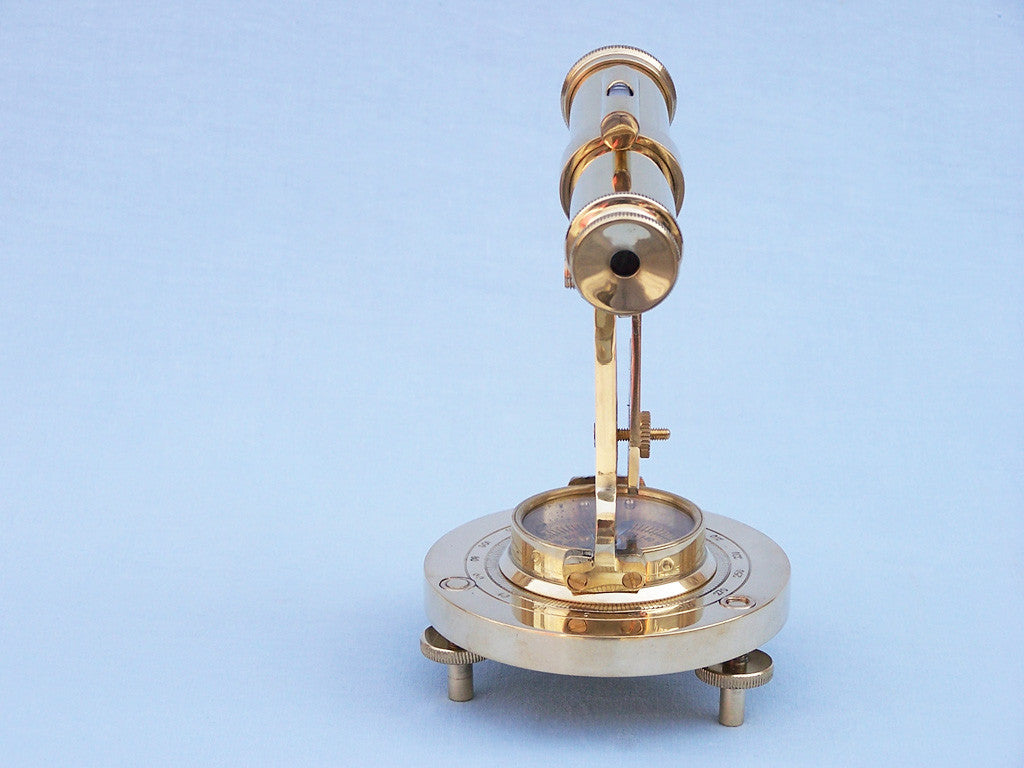 Solid Brass Alidade Compass 7"