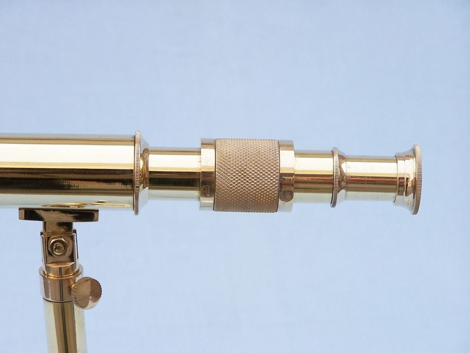 Solid Brass Telescope on Stand 17"
