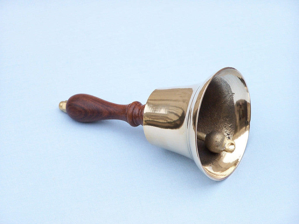 Brass Plated Hand Bell 9"