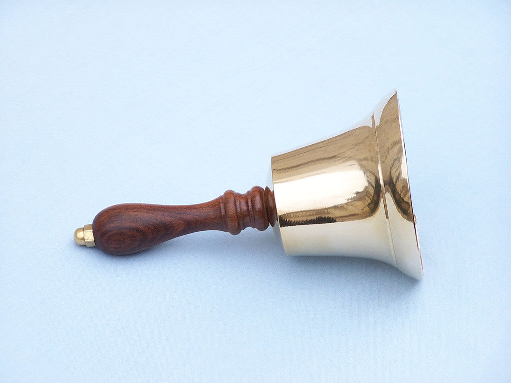 Brass Plated Hand Bell 9"