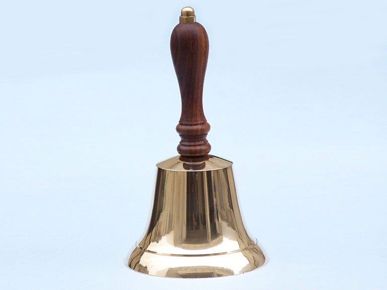 Brass Plated Hand Bell 9"