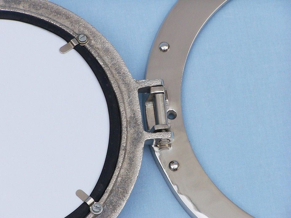 Chrome Decorative Ship Porthole Mirror 20"