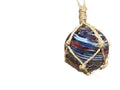 Nautical Regatta Handblown Glass Ball Fishing Float with Brown Netting Decoration 4""