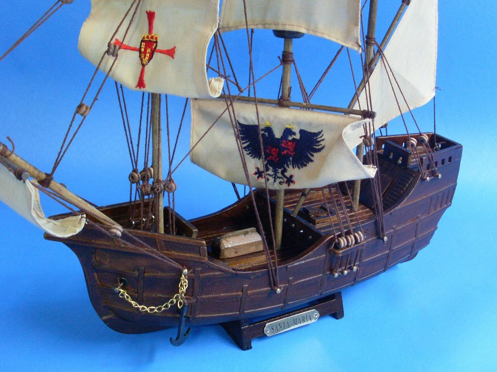 Wooden Santa Maria Limited Tall Model Ship 14"