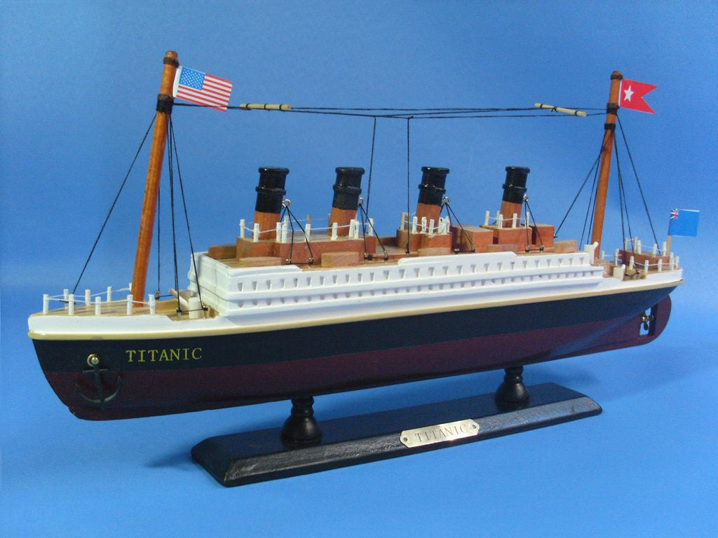 Wooden RMS Titanic Model Cruise Ship 14"