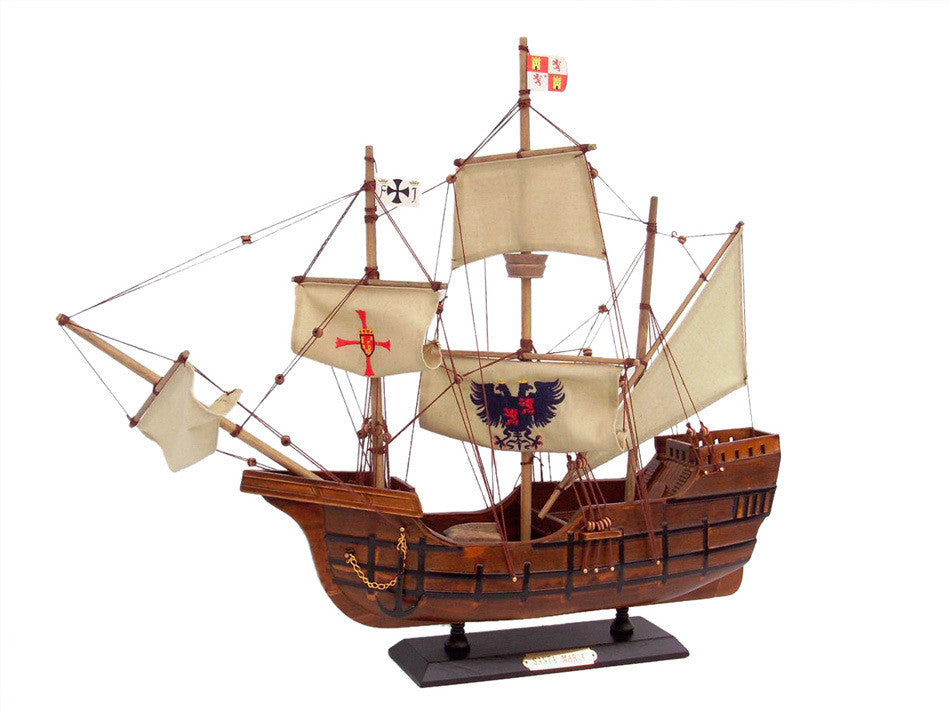 Wooden Santa Maria Limited Tall Model Ship 20"