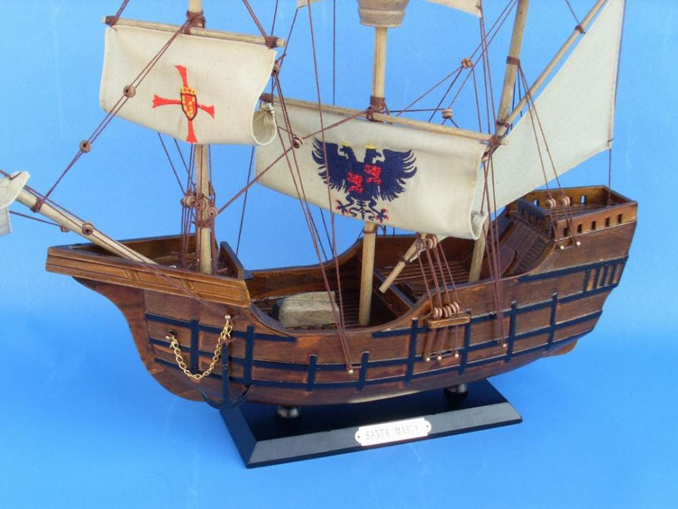 Wooden Santa Maria Limited Tall Model Ship 20"