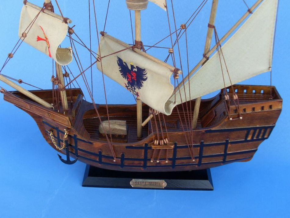 Wooden Santa Maria Limited Tall Model Ship 20"