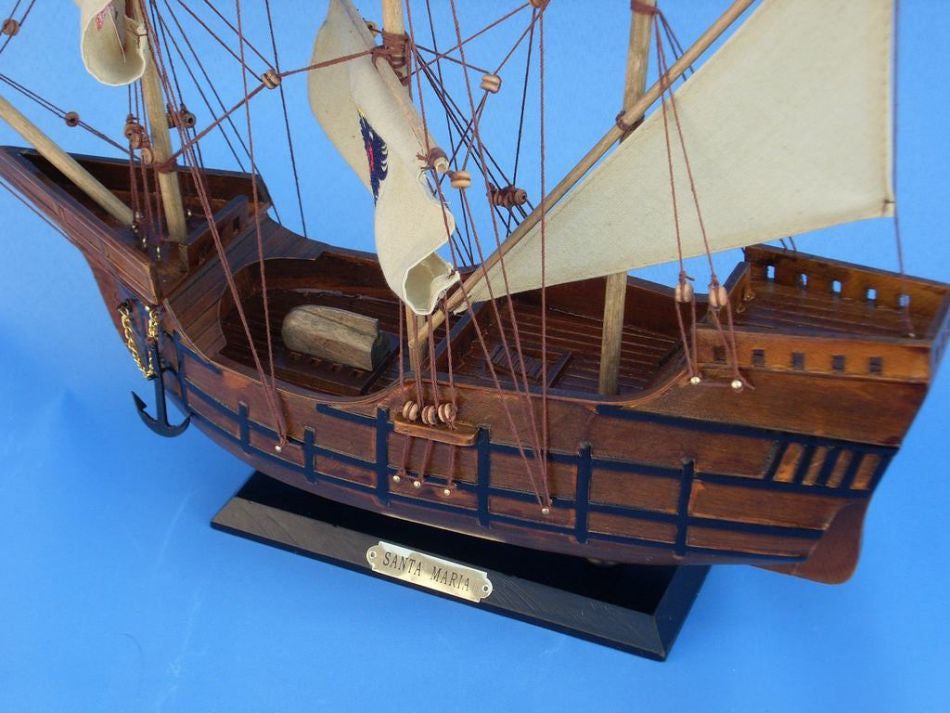 Wooden Santa Maria Limited Tall Model Ship 20"