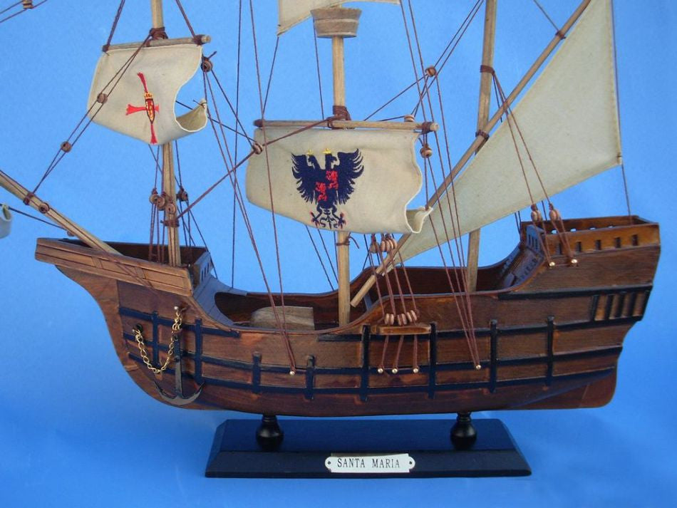 Wooden Santa Maria Limited Tall Model Ship 20"
