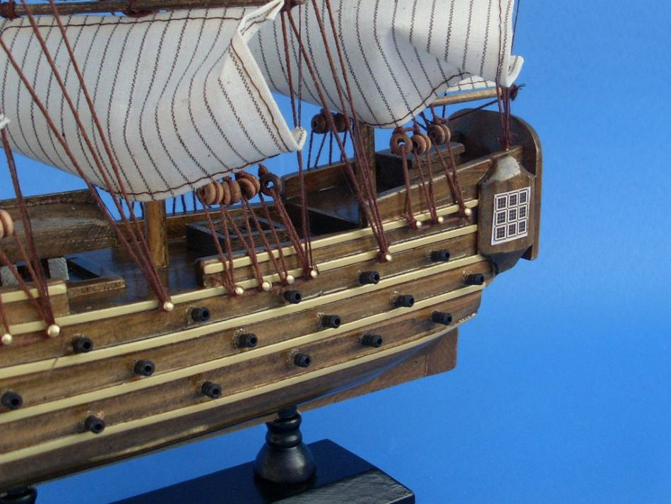Wooden HMS Victory Tall Model Ship 14"