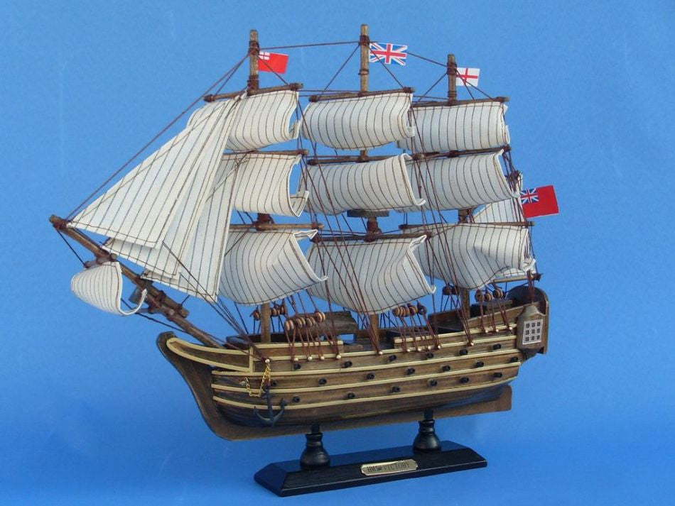 Wooden HMS Victory Tall Model Ship 14"