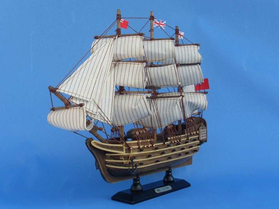 Wooden HMS Victory Tall Model Ship 14"