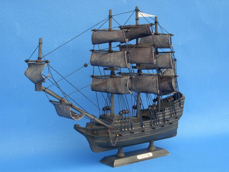 Wooden Flying Dutchman Model Pirate Ship 14"