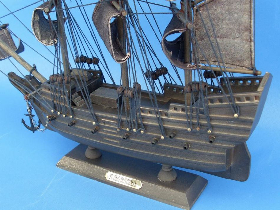 Wooden Flying Dutchman Model Pirate Ship 14"