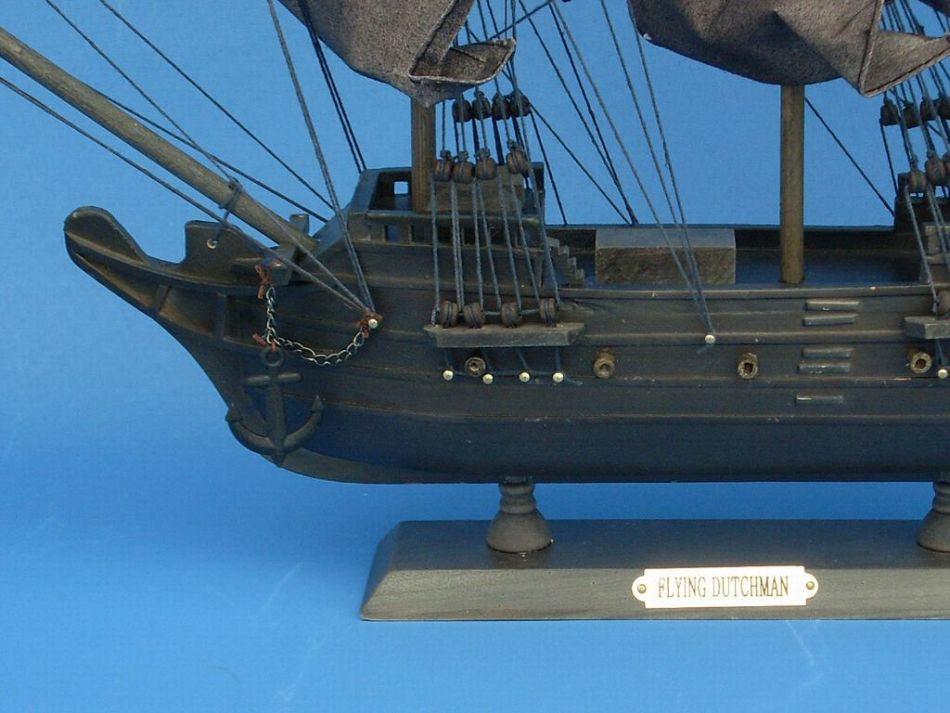 Wooden Flying Dutchman Model Pirate Ship 20"
