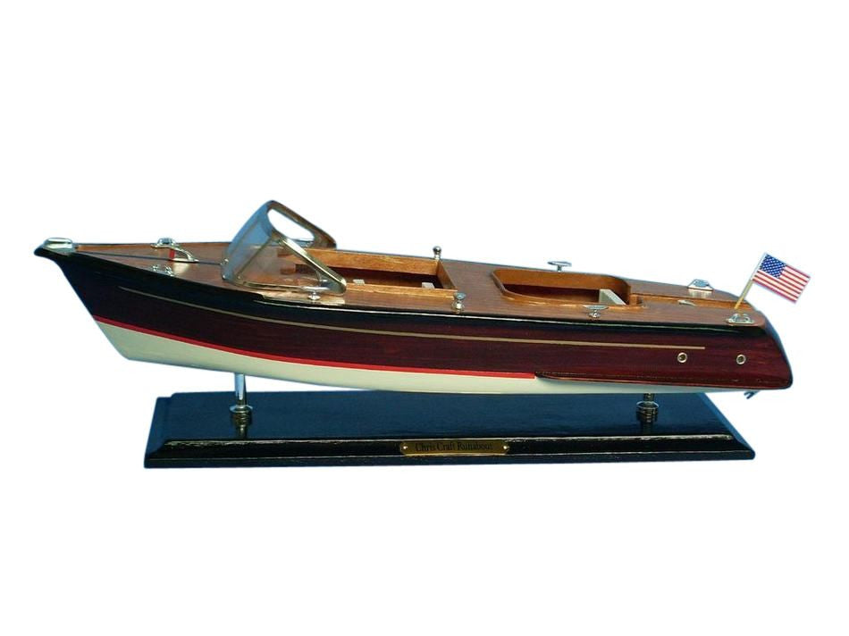 Wooden Chris Craft Runabout Model Speedboat 20"