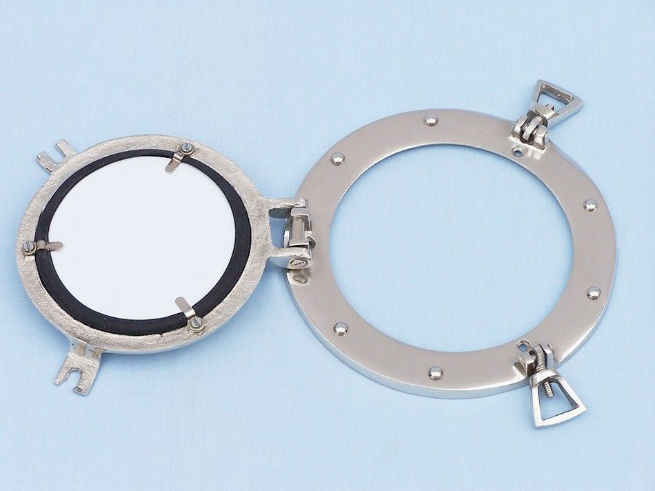 Chrome Decorative Ship Porthole Mirror 8"