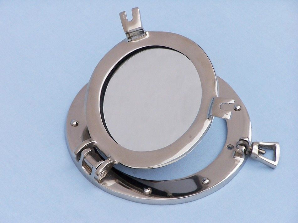 Chrome Decorative Ship Porthole Mirror 8"