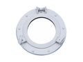 Brass Decorative Ship Porthole Mirror 8" - White