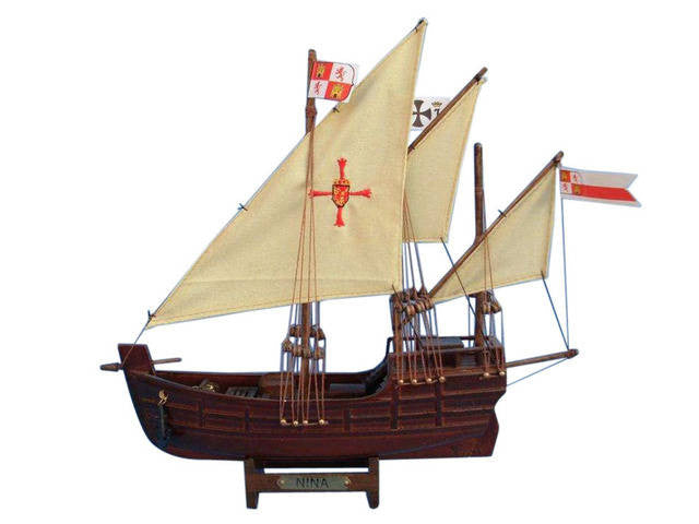 Wooden Nina Model Ship 12"