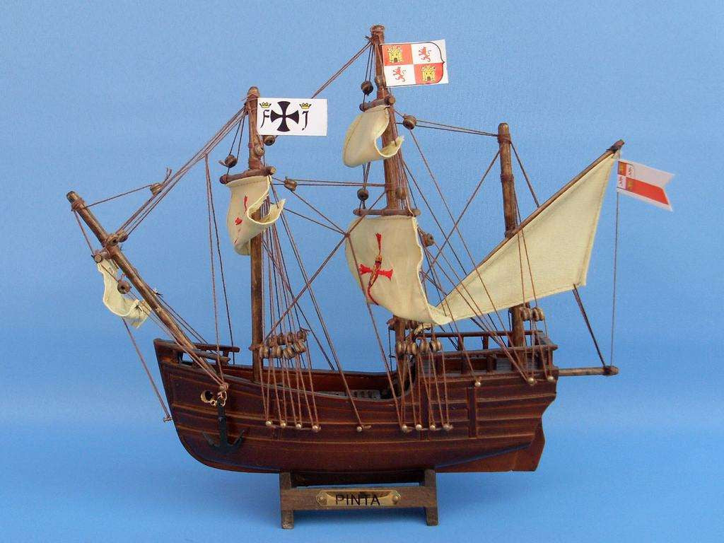Wooden Pinta Model Ship 12"
