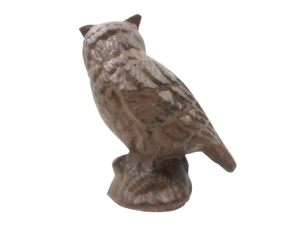 Cast Iron Owl Metal Door Stop 6"