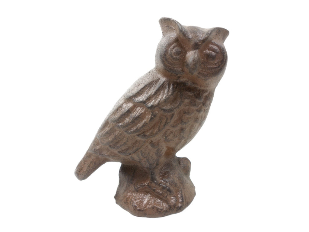 Cast Iron Owl Metal Door Stop 6"