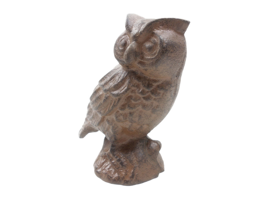 Cast Iron Owl Metal Door Stop 6"