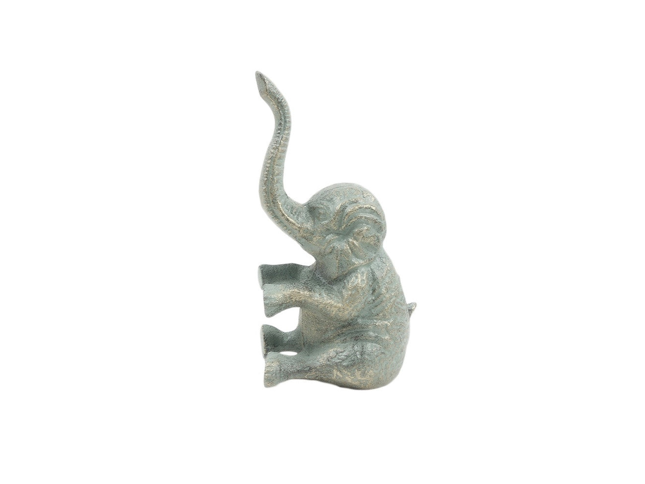 Antique Bronze Cast Iron Elephant Metal Door Stop 8"