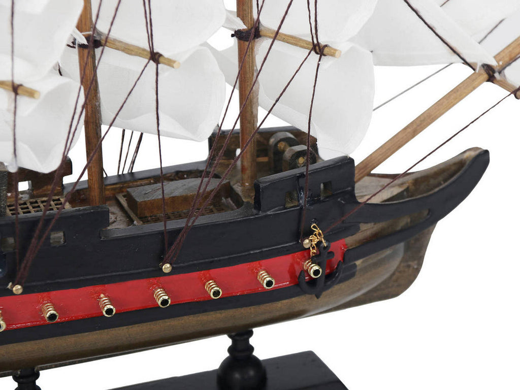 Wooden Captain Kidds Adventure Galley White Sails Limited Model Pirate Ship 12"