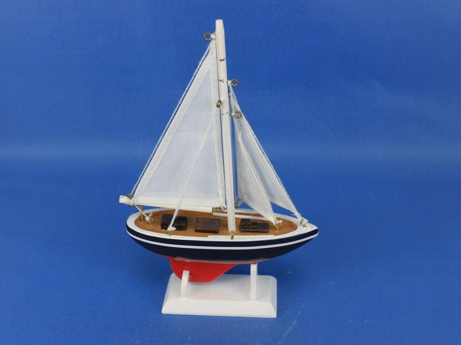 Wooden Endeavour Model Sailboat Christmas Ornament 9"