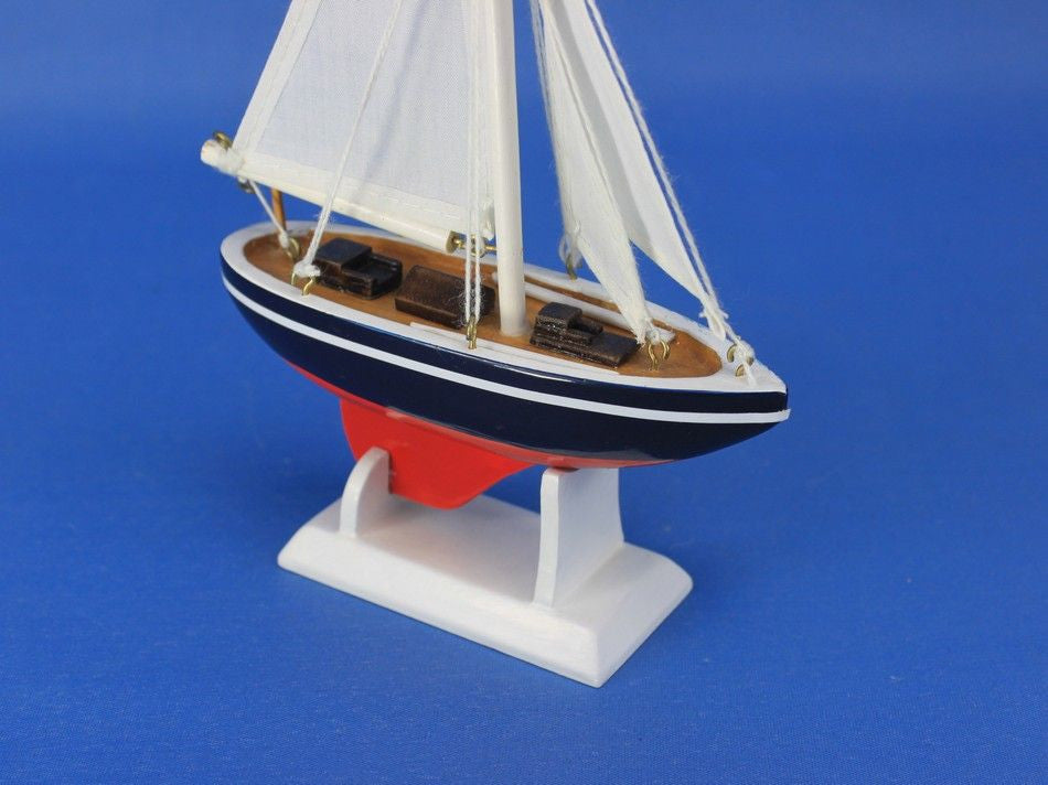 Wooden Endeavour Model Sailboat Christmas Ornament 9"