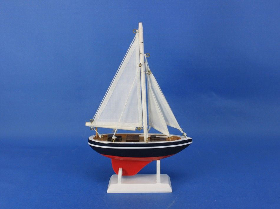 Wooden Endeavour Model Sailboat Christmas Ornament 9"