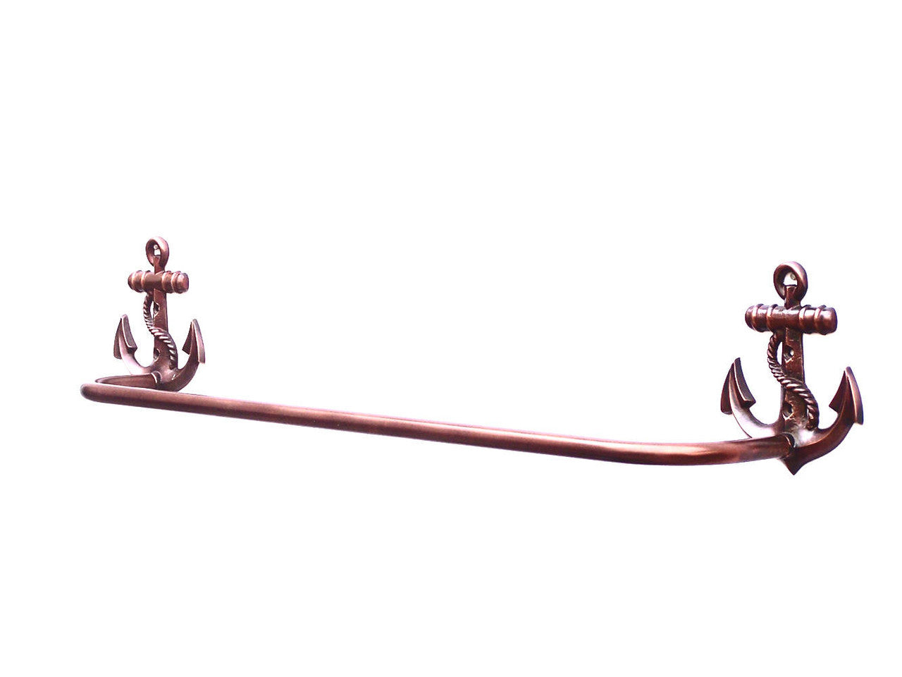 Antique Copper Anchor Bath Towel Holder 28"