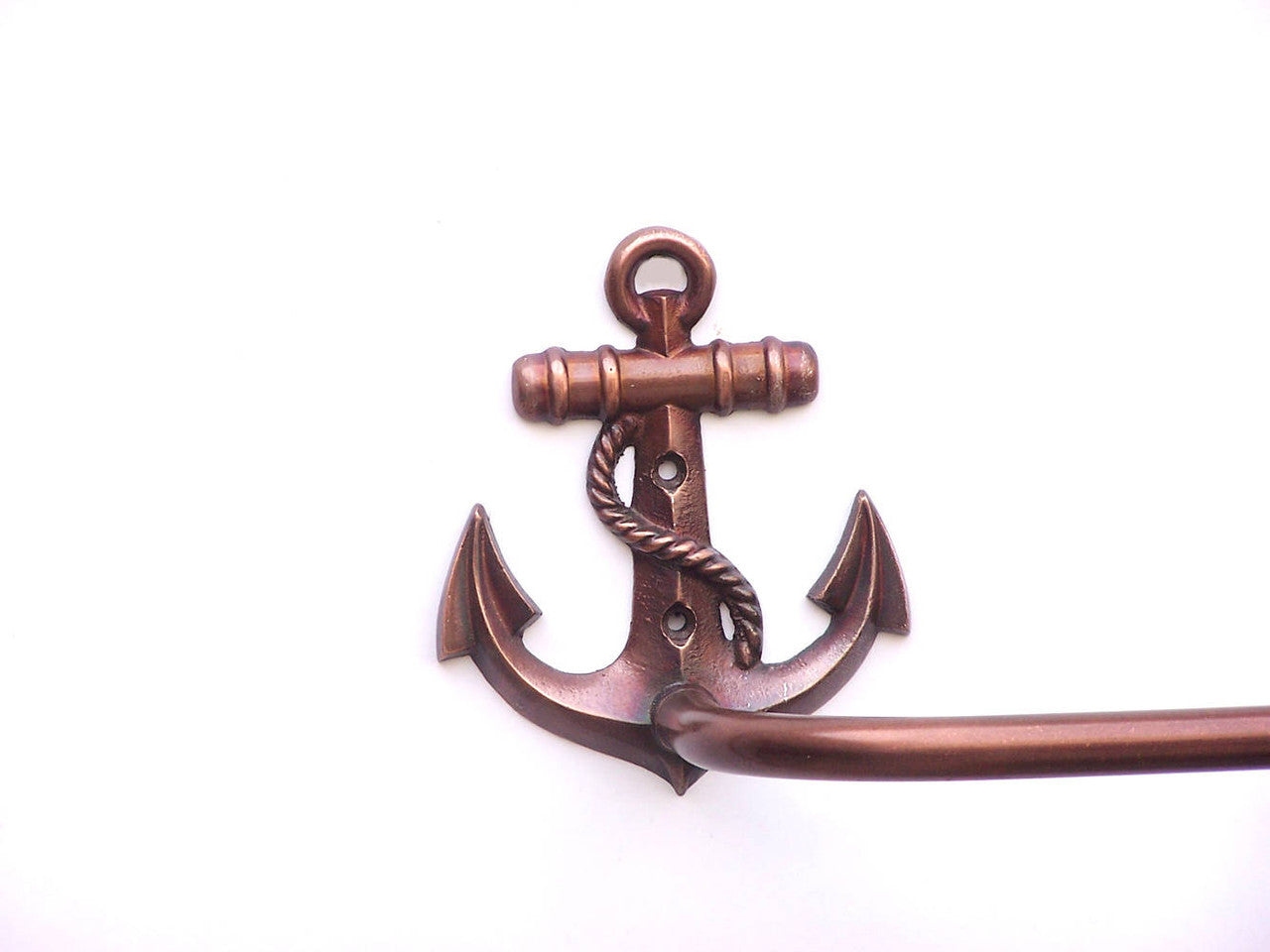 Antique Copper Anchor Bath Towel Holder 28"