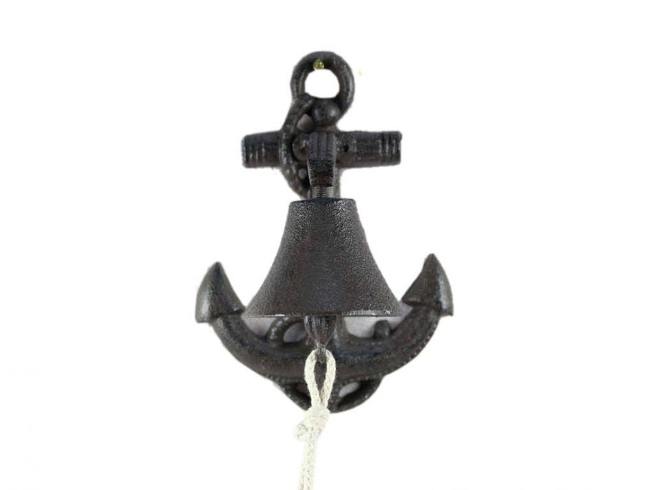 Cast Iron Wall Mounted Anchor Bell 8"