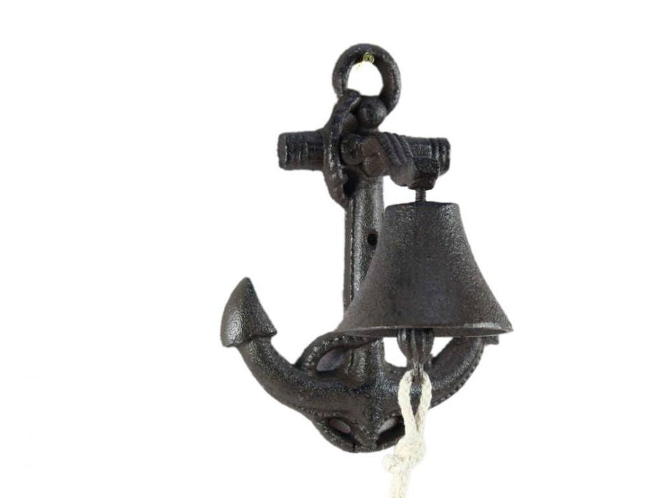 Cast Iron Wall Mounted Anchor Bell 8"