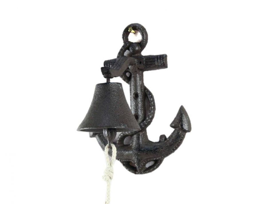 Cast Iron Wall Mounted Anchor Bell 8"