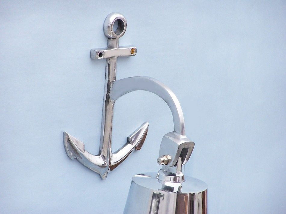 Chrome Hanging Anchor Bell 12"
