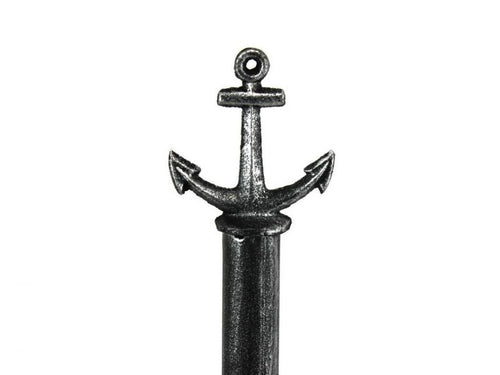 Antique Silver Cast Iron Anchor Extra Toilet Paper Stand 16"