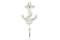 Whitewashed Cast Iron Anchor Hook 7"