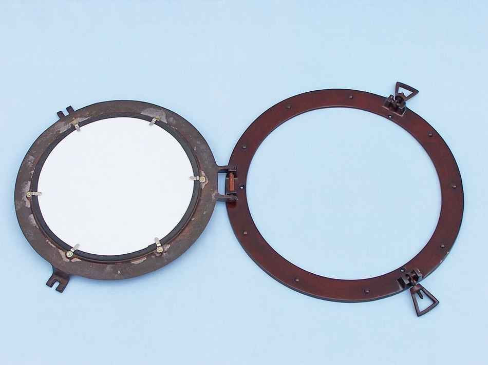 Deluxe Class Antique Copper Porthole Window 17"