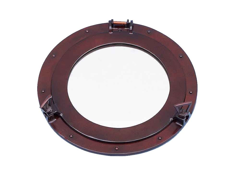 Deluxe Class Antique Copper Porthole Window 17"