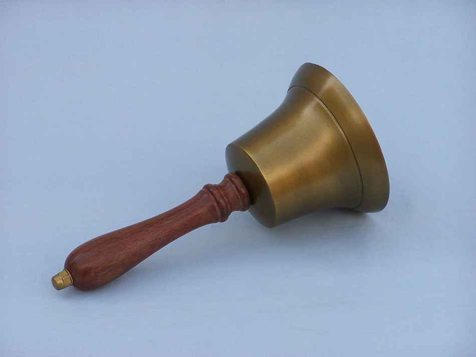 Antique Brass Hand Bell 9"